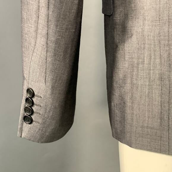 COMME des GARCONS Size M Grey Mohair Wool Notch Lapel Sport Coat - Picture 5 of 9